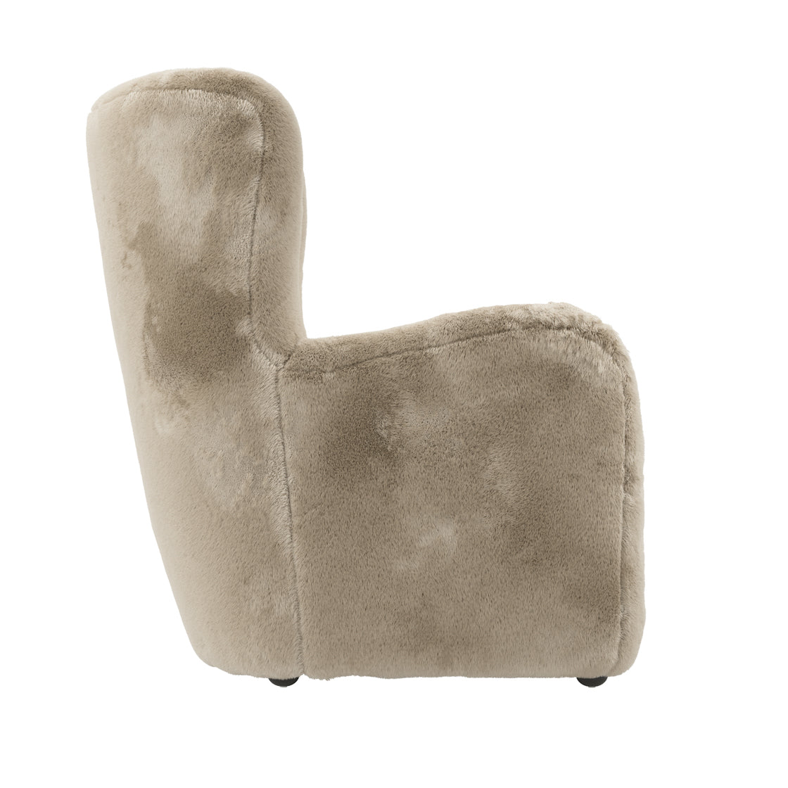 Bear Coyote Taupe Faux Fur Accent Armchair